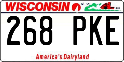 WI license plate 268PKE