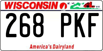 WI license plate 268PKF