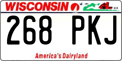 WI license plate 268PKJ