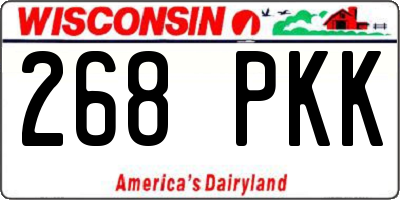 WI license plate 268PKK