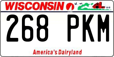 WI license plate 268PKM