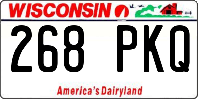 WI license plate 268PKQ