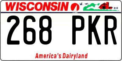 WI license plate 268PKR