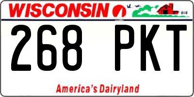 WI license plate 268PKT