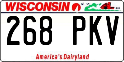 WI license plate 268PKV