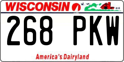 WI license plate 268PKW