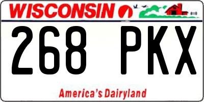 WI license plate 268PKX