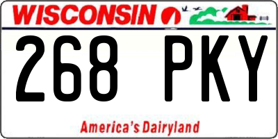 WI license plate 268PKY