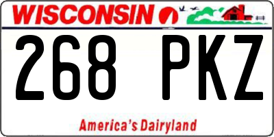 WI license plate 268PKZ