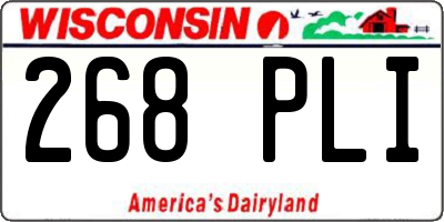 WI license plate 268PLI