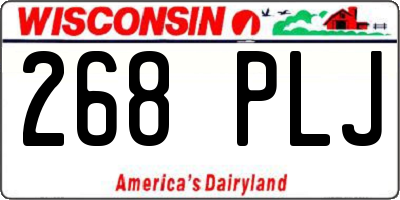 WI license plate 268PLJ