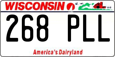 WI license plate 268PLL