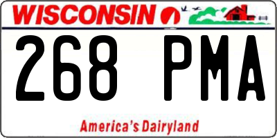 WI license plate 268PMA
