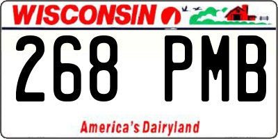 WI license plate 268PMB
