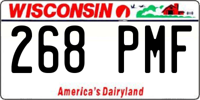 WI license plate 268PMF