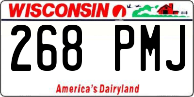 WI license plate 268PMJ