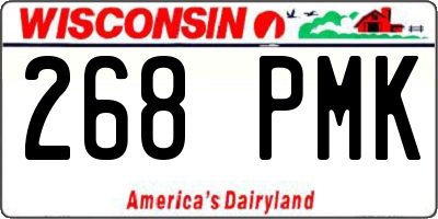 WI license plate 268PMK