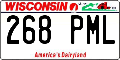 WI license plate 268PML