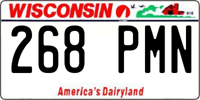 WI license plate 268PMN
