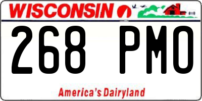 WI license plate 268PMO
