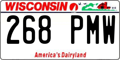 WI license plate 268PMW