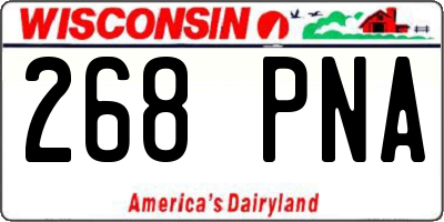 WI license plate 268PNA