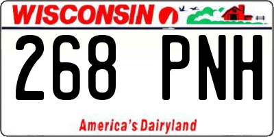 WI license plate 268PNH