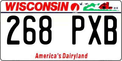WI license plate 268PXB