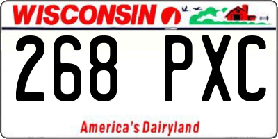 WI license plate 268PXC