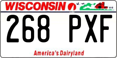 WI license plate 268PXF