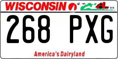 WI license plate 268PXG