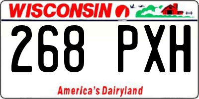WI license plate 268PXH