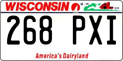 WI license plate 268PXI