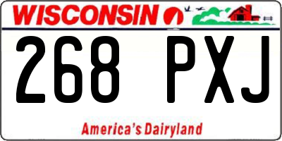 WI license plate 268PXJ
