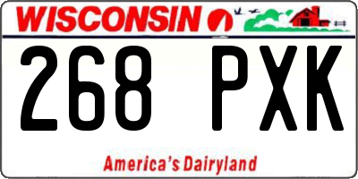 WI license plate 268PXK