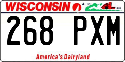 WI license plate 268PXM