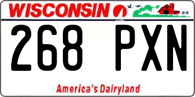 WI license plate 268PXN