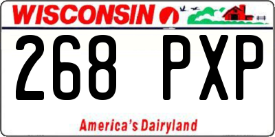 WI license plate 268PXP