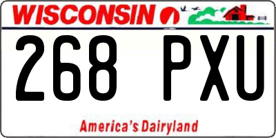 WI license plate 268PXU