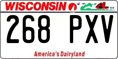WI license plate 268PXV