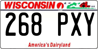 WI license plate 268PXY