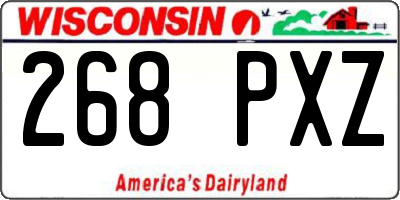 WI license plate 268PXZ