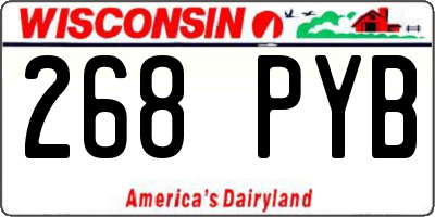 WI license plate 268PYB