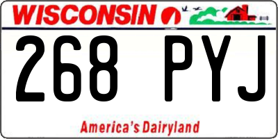 WI license plate 268PYJ