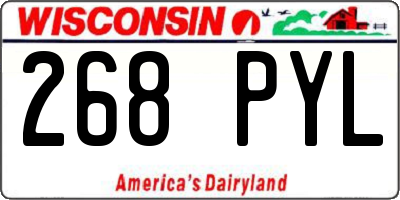 WI license plate 268PYL