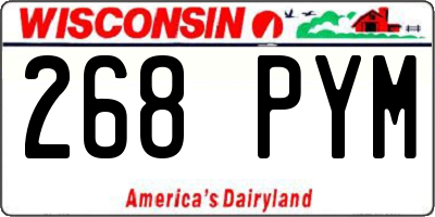 WI license plate 268PYM