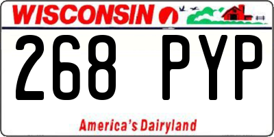 WI license plate 268PYP