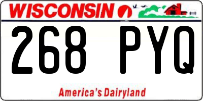 WI license plate 268PYQ