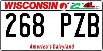 WI license plate 268PZB