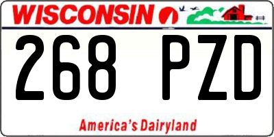WI license plate 268PZD